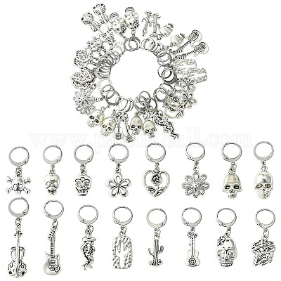 32 шт. 16-х стильные литые маркеры для фиксации петель HJEW-CJ00044-1