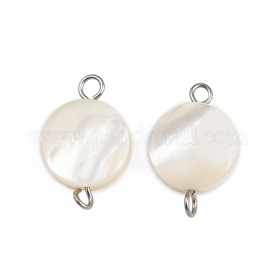 Подвески-коннекторы из натуральных ракушек STAS-D378-21P-1