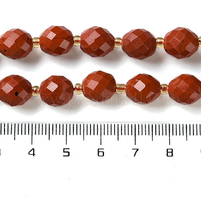 Натуральные красные яшмы бусы пряди G-N342-149A-03-1