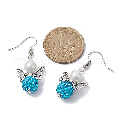 5 пара 5-х цветных серег с подвесками из полимерной глины EJEW-JE05444-S-1