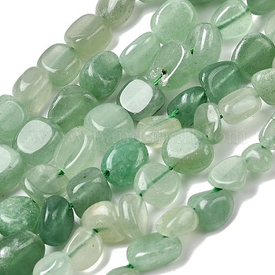 Естественный зеленый авантюрин бисер нитей G-P601-A07-02-1