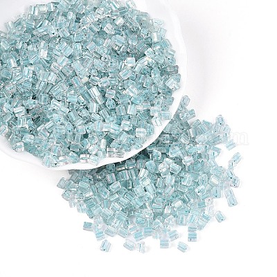 Прозрачные внутри цветные стеклянные бусины SEED-T007-13M-1-1