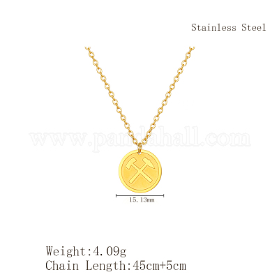 Стильное женское ожерелье с подвеской в виде топора викинга из нержавеющей стали 304 для повседневной носки IV3194-1-1