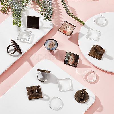 Набор для самостоятельного изготовления пустого куполообразного кольца DIY-DC0001-79-1