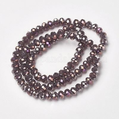 Стеклянные бусины с гальваническим покрытием  EGLA-A034-J6mm-T-1