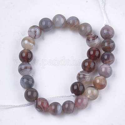 Природные Ботсвана агат бисер нитей G-S333-8mm-026-1