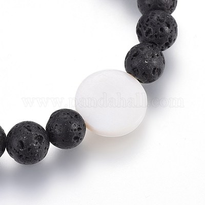 Бусины из натуральной лавы BJEW-JB03969-M-1