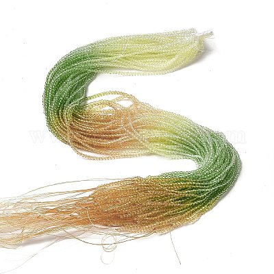 Прозрачный градиент цвета стеклянные бусины пряди GLAA-H021-01A-15-1