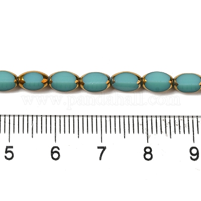 Стеклянные бусины с гальваническим покрытием  EGLA-P061-02A-04-1