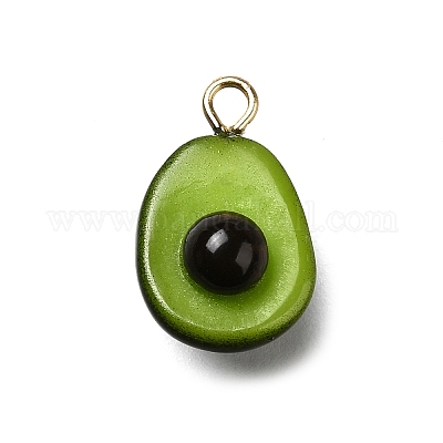 Латунные подвески из акрила OACR-R006-01G-17-1