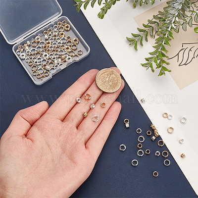 120 шт. 6 стиля латунных разъемных колец KK-BC0012-97-1