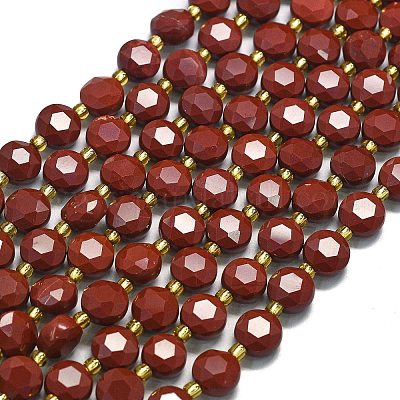 Натуральные красные яшмы бусы пряди G-C116-A26-02-1