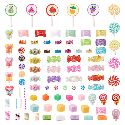 Кабошоны из смолы в стиле 180 шт. CRES-FW0001-02-1