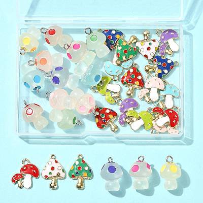 34 шт. 17 стиля осенняя тематика стойка позолоченный сплав эмалированные подвески ENAM-FS0003-70-1