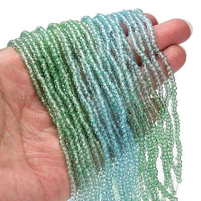 Прозрачные окрашенные стеклянные бусины X1-DGLA-A034-T2mm-A16-1