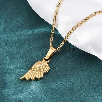 Ожерелья с подвесками из нержавеющей стали wing 304 NJEW-H059-22G-1