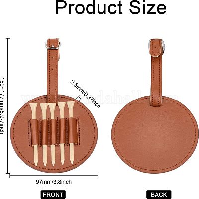 2 шт. 2-х цветные сумки для хранения футболок для гольфа из искусственной кожи AJEW-CA0003-31-1
