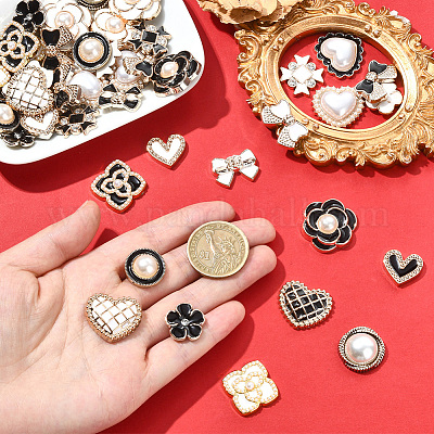 80 шт. 20 стиля эмалевых смоляных кабошонов CRES-SP0001-07-1