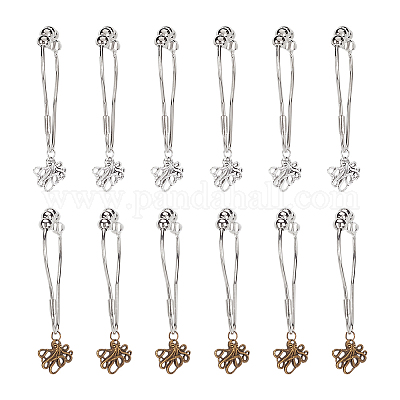 12 шт. 2 цвета железные кольца для занавески для душа для ванной комнаты HJEW-DR00036-1