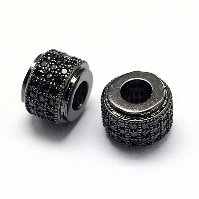 Стойки обшивки латунь кубического циркония европейский шариков ZIRC-S023-02B-1