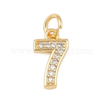 Латунные микропаве прозрачные кубические циркониевые подвески KK-G544-04G-07-1