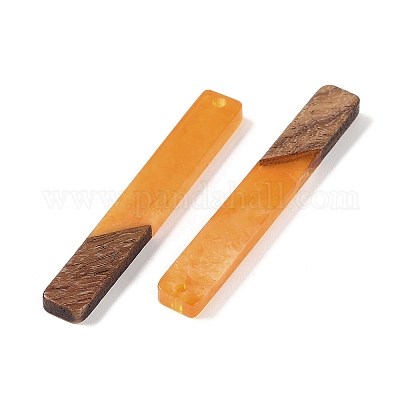 Большие подвески из смолы и дерева WOOD-F015-02D-1