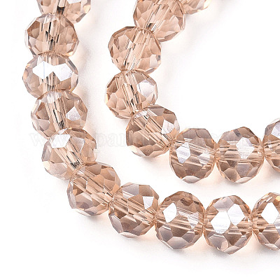 Стеклянные бусины с гальваническим покрытием  EGLA-A034-T3mm-A29-1