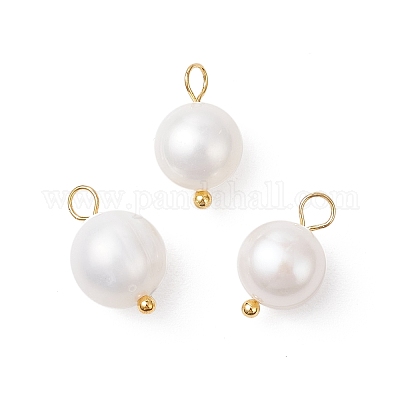 Круглые подвески из натурального культивированного пресноводного жемчуга PALLOY-JF04193-01-1