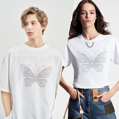 4 шт. 4 стиля бабочка стеклянный стразы горячей фиксации DIY-DR0001-48-1