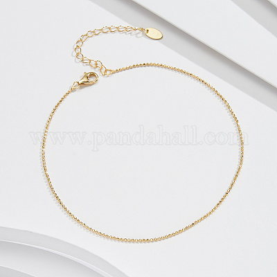 925 браслет-цепочка из стерлингового серебра AJEW-Z029-18G-1