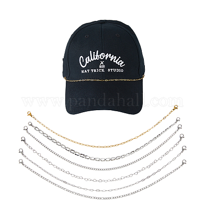 6 шт. 6 стиля 304 нержавеющая сталь цепочка с колпачком AJEW-HS00001-1