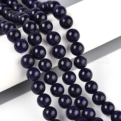 Нити круглых бусин из натурального окрашенного нефрита машан G-T139-8mm-67H-1