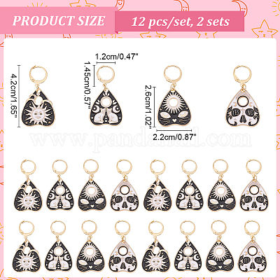 Маркеры стежков для говорящей доски из сплава эмали HJEW-AB00199-1