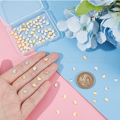 100 шт. 2 цвета 201 подвески из нержавеющей стали STAS-UN0052-97-1