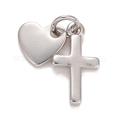 Подвески из латуни с покрытием из настоящего 18-каратного золота KK-E275-08P-1