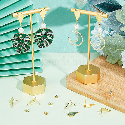 30 шт. фурнитура для сережек-гвоздиков из нержавеющей стали 201 STAS-BBC0001-69-1