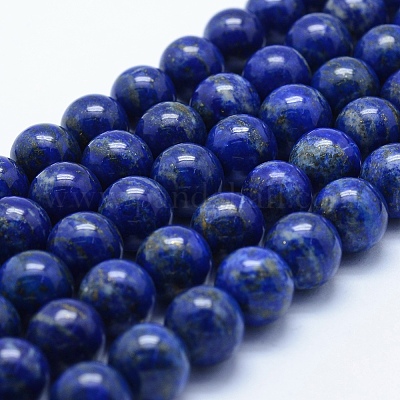 Natürlicher Lapislazuli Perlenstränge&nbsp;G-P342-01-12mm-AB-1