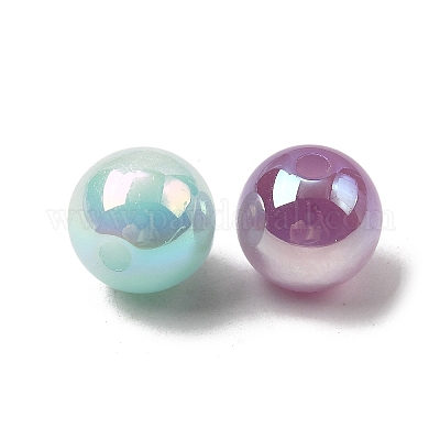 76 шт. бусины из искусственной смолы с эффектом кошачьего глаза RESI-Z041-03-1