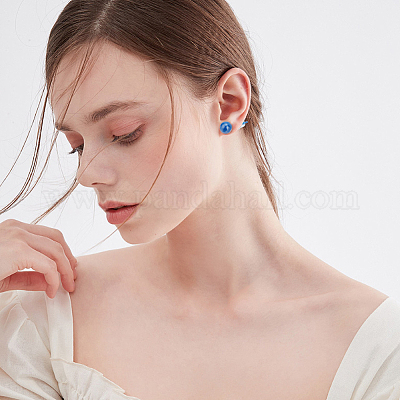 5 пара 5-х цветных гипоаллергенных биокерамических сережек-гвоздиков из циркониевой керамики для чувствительных ушей&nbsp;EJEW-BBC0001-42B-1