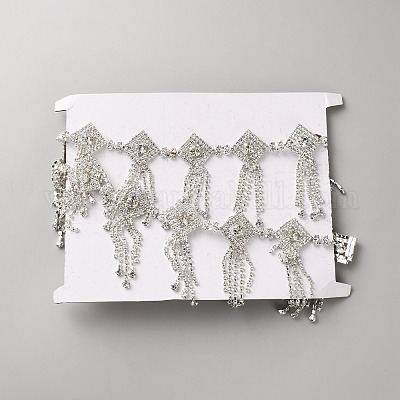 Бант хрустальные стеклянные стразы чашки цепочки DIY-WH20032-48P-01-1