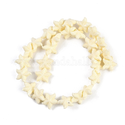 Нити резных бусин синтетического коралла CORA-K009-06B-1