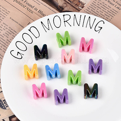 УФ-покрытие непрозрачные акриловые европейские бусины OACR-M027-03M-1