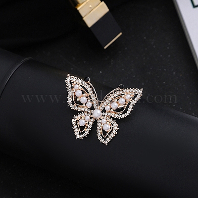 Брошь из сплава с имитацией жемчуга PW-WG21397-10-1