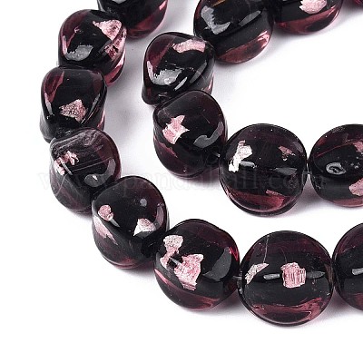 Бусины ручной работы бусины серебряной фольгой FOIL-T024-12A-1