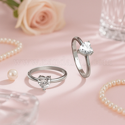 4 шт. 2 цвета регулируемые латунные кольца со стразами для женщин RJEW-HY0001-05-1