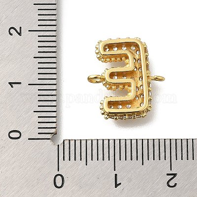 Латунные микро-паве кубические цирконии буквы соединения KK-I717-04E-1