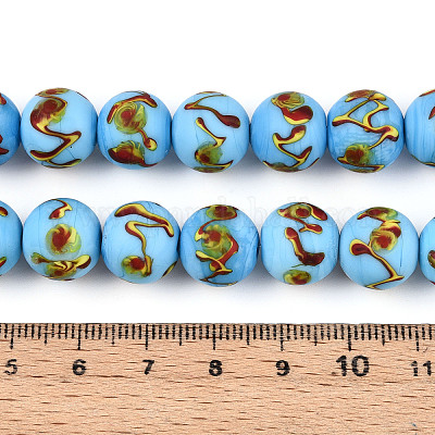 Бусы лэмпворк ручной работы LAMP-N028-05E-1