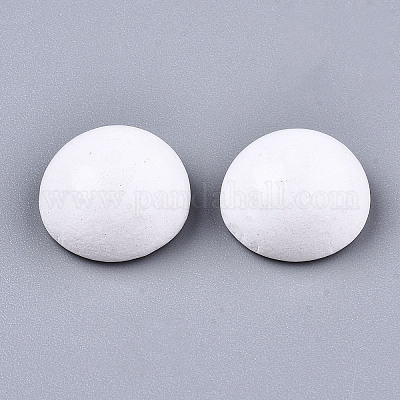 Sprühlackierte weiße Holz-Cabochons&nbsp;X1-WOOD-TAC0001-23A-1