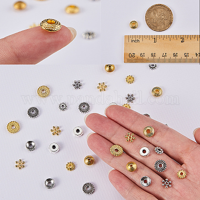 30 Pieces Alloy Charm Beads Spacers For Jewelry Making Crafts Antique Gold