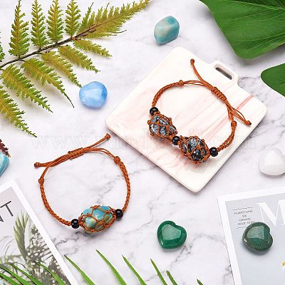 Регулируемый плетеный нейлоновый шнур макраме мешочек изготовление браслета AJEW-SW00013-04-1